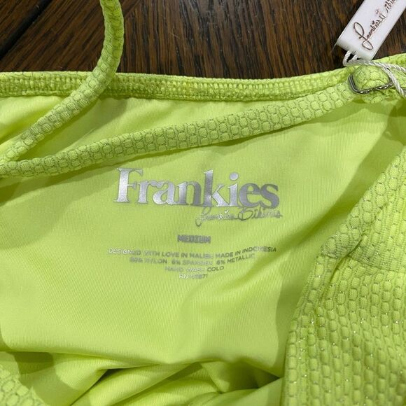 FRANKIES BIKINIS Solstice Cut-Out One Piece Swim - Sundance NWT yellow Neon - Picture 5 of 10